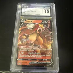 Entei v 022/172 Brilliant Stars Holo Rare Pokemon Card CGC 10 Gem Mint - Image 2