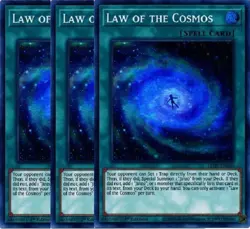 Yugioh - Law of the Cosmos x 3 - 1st Edition Super Rare NM - Free Holo Card - Image 1