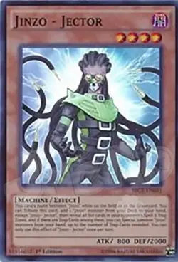 Yugioh - Jinzo Jector - Super Rare - 1st Edition NM - Plus Free Holographic Card - Image 1