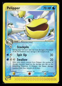 Pelipper 19/109 Rare EX Ruby & Sapphire Pokemon Card - Image 1