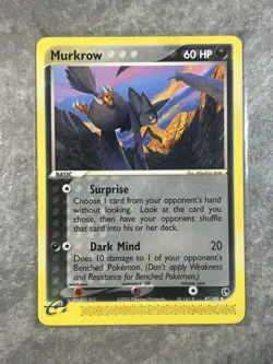 Murkrow 47/100 Pokemon TCG Sandstorm Regular e-Reader Card Vintage (Near Mint) - Image 1