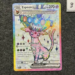Pokemon TCG Espeon ex SVP 175 Scarlet & Violet Black Star Promo Full Art NM 3 - Image 1