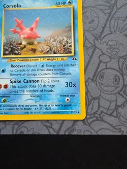 Pokemon: Corsola #37/75 Neo Discovery 2001 Vintage Non-holo - NM - J81 - Image 5
