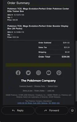 PRESALE Pokemon Mega Evolution (Perfect Order) Pokemon Center ETB CONFIRMED - Image 1