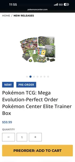 PRESALE Pokemon Mega Evolution (Perfect Order) Pokemon Center ETB CONFIRMED - Image 3