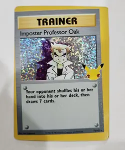 2021 POKEMON CELEBRATIONS CLASSIC IMPOSTER PROFESSOR OAK ERROR Miscut Off-center - Image 1