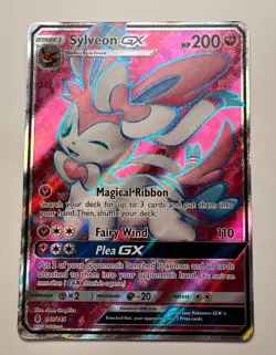 2017 Pokemon Sylveon GX (Full Art) #140/145 Sm-Guardians Rising Holo Near Mint - Image 1