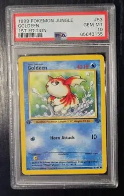 Pokemon - Goldeen 1st Ed - Jungle Set - #53/64 - PSA 10 - Image 1