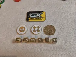 Pokemon TCG Gold Metal Damage Dice 10-180 Set + Poison/Burn/GX/Flip Coin LOT NM! - Image 2