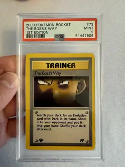 2000 Pokemon - 1st Edition The Boss’s Way Trainer - Team Rocket 73/82 PSA 9 Mint - Image 2
