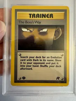 2000 Pokemon - 1st Edition The Boss’s Way Trainer - Team Rocket 73/82 PSA 9 Mint - Image 3