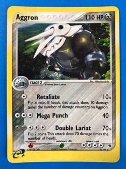 Pokemon Aggron 1/109 EX SWIRL Ruby and Sapphire Holo Rare LP++/NM - Image 1