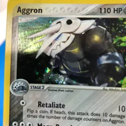 Pokemon Aggron 1/109 EX SWIRL Ruby and Sapphire Holo Rare LP++/NM - Image 2