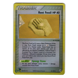 ROOT FOSSIL 92/100 REVERSE HOLO EX SANDSTORM POKEMON TCG - Image 1