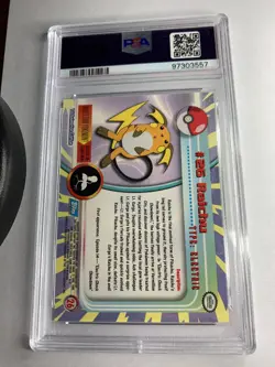 1999 Topps Pokemon TV #26 Raichu Foil Blue Logo PSA 6 EX-MT - Image 2