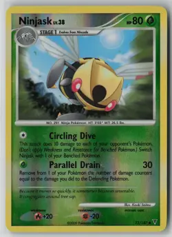 Ninjask 73/147 Pokemon TCG Supreme Victors Reverse Holo (Light Play) LP 1 - Image 1