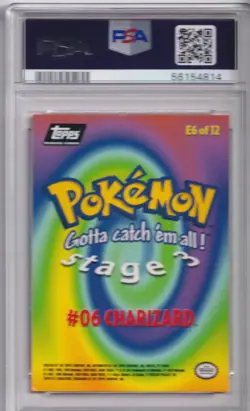 Pokemon 1999 TOPPS Charizard #6 PSA 7 (596) - Image 2