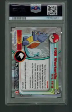1999 Topps Pokemon TV WARTORTLE #8 PSA 7 Mint - Image 2