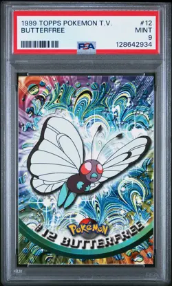 1999 TOPPS POKEMON TV #12 BUTTERFREE PSA 9 - Image 1