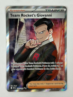 Team Rocket’s Giovanni 225/182 Full Art Ultra Rare Pokemon TCG NM - Image 1