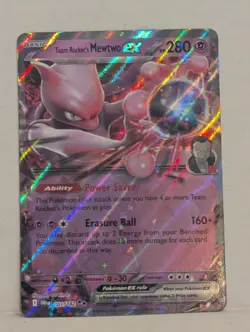 Pokemon TCG Team Rocket's Mewtwo ex SV10: Destined Rivals 081/182 NM free ship - Image 1