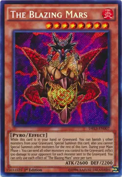 The Blazing Mars - DRL3-EN007 - Secret Rare - 1st Edition NM Yugioh Dragons of L - Image 1