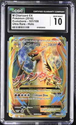 CGC 10 M Charizard EX 101/108 Full Art XY Evolutions Pokemon Card - Image 1