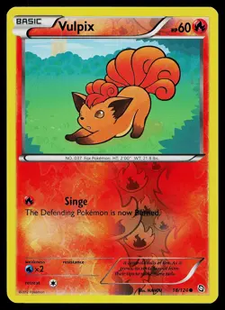 Pokemon Card - Vulpix Dragons Exalted 18/124 Common Reverse Holo - Image 1