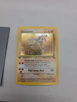 Pokemon TCG Hitmonlee Fossil Holo Card 7/62 First Edition NearMint Condition - Image 2