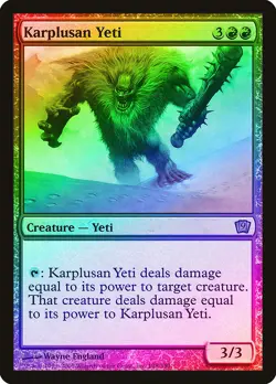 Karplusan Yeti FOIL 9th Edition PLD Red Rare MAGIC GATHERING CARD ABUGames - Image 1