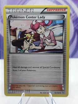 Pokemon Center Lady 93/106 Flashfire Uncommon Pokemon TCG Card English NM - Image 1