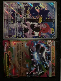 Pokemon TCG 5 Cards Holo Art Lot EX Mega Charizard/Murkrow/Cetitan/Yamper - Image 2