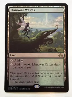MTG The Brothers' War Llanowar Wastes Foil 264/287 NM Rare - Image 1