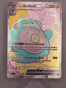 Pokemon Journey Together Iono’s Bellibolt Ex Full Art Illustration Rare 172/159 - Image 1