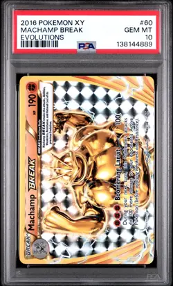 2016 Pokemon XY Evolutions Machamp Break 60/108 PSA 10 - Image 2