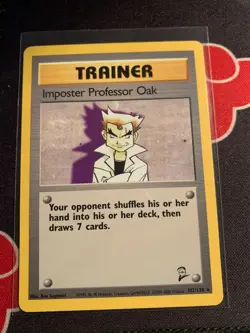 Imposter Professor Oak Non-holo rare - Pokemon Base Set 2 - NM - Image 1