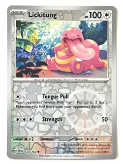Lickitung 124/162 Reverse Holo Common - Temporal Forces Pokemon - Near Mint NM - Image 1