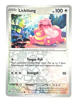 Lickitung 124/162 Reverse Holo Common - Temporal Forces Pokemon - Near Mint NM - Image 3