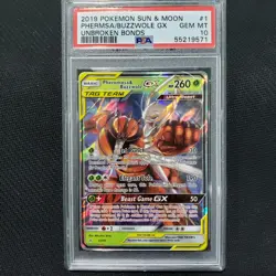 2019 Pokemon: PHEROMOSA & BUZZWOLE GX 1/214 - [Unbroken Bonds] Gem Mint - PSA 10 - Image 1
