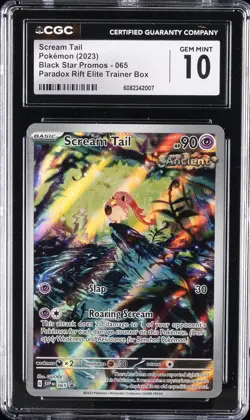 2023 POKEMON BLACK STAR PROMOS #65 SCREAM TAIL CGC 10 GEM MINT - Image 1