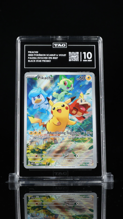 TAG 10 Pikachu SVP 027 Promo 2023 Paldea Evolved ETB Gem Mint Pokemon Card PSA - Image 1