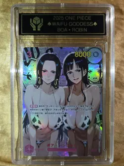 BOA HANCOCK x NICO ROBIN Waifu Goddess Manga Card CUSTOM MADE Black Label - Image 1
