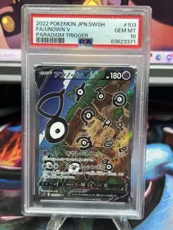 PSA 10 Unown V 103/098 -Graded Japanese Pokemon Card- Paradigm Trigger - Image 1