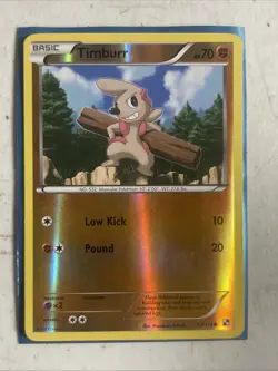 Timburr 59/114 - Reverse Holo - Black & White - 2011 Pokemon Card - - Image 1
