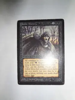 MTG MAGIC THE GATHERING CARD ORIGINAL BETA BLACK ZOMBIE MASTER CREATURE RARE - Image 1