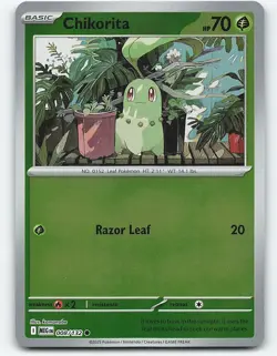 Chikorita #008/132, Reverse Holo Pokemon card - Image 1