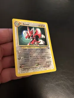 Scizor Pokemon Black Star Promo Card #33 Pokemon League 2001 LP - Image 3