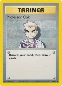 4x Professor Oak 88/102 - VINTAGE WOTC Pokemon Card - BASE SET - Image 1