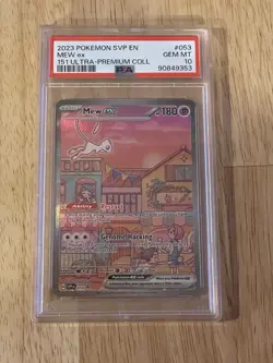 2023 POKEMON SVP EN-SV BLACK STAR PROMO 151 ULTRA-PREM COLL #053 MEW EX PSA 10 - Image 1