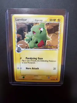 2006 Pokemon TCG Dragon Frontiers Larvitar δ 52/101 Reverse Holo Foil Stamped LP - Image 1